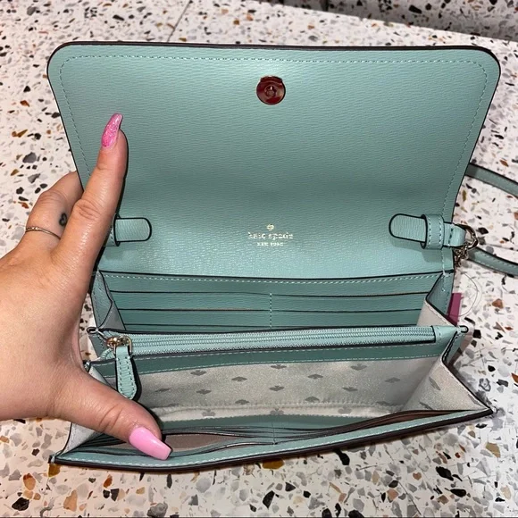 Kate Spade Darcy Embroidered Leather Chain Wallet - Picture 3 of 5